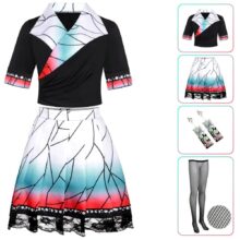 4Pcs Kawaii Demon Slayer Kanae Kocho Maid Cosplay Costume 4Pcs Kawaii Demon Slayer Kanae Kocho Maid Cosplay Costume