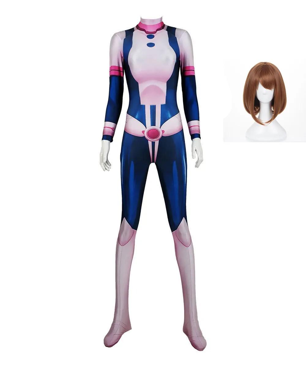 Kawaii Anime My Hero Academia Ochaco Uraraka Cosplay Costume With Wig
