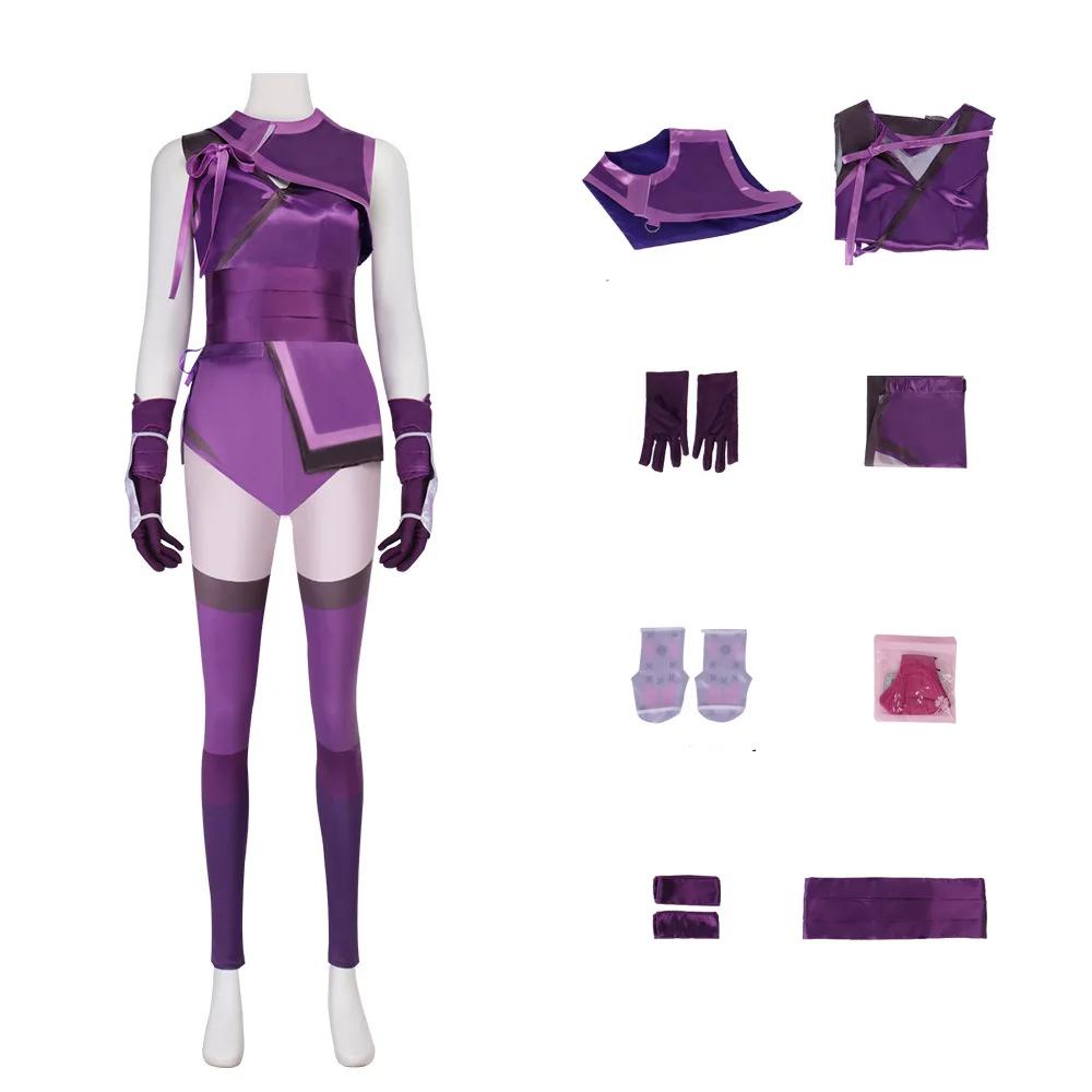 Kawaii Anime Mortal Kombat Fighting Mileena Cosplay Costume Set