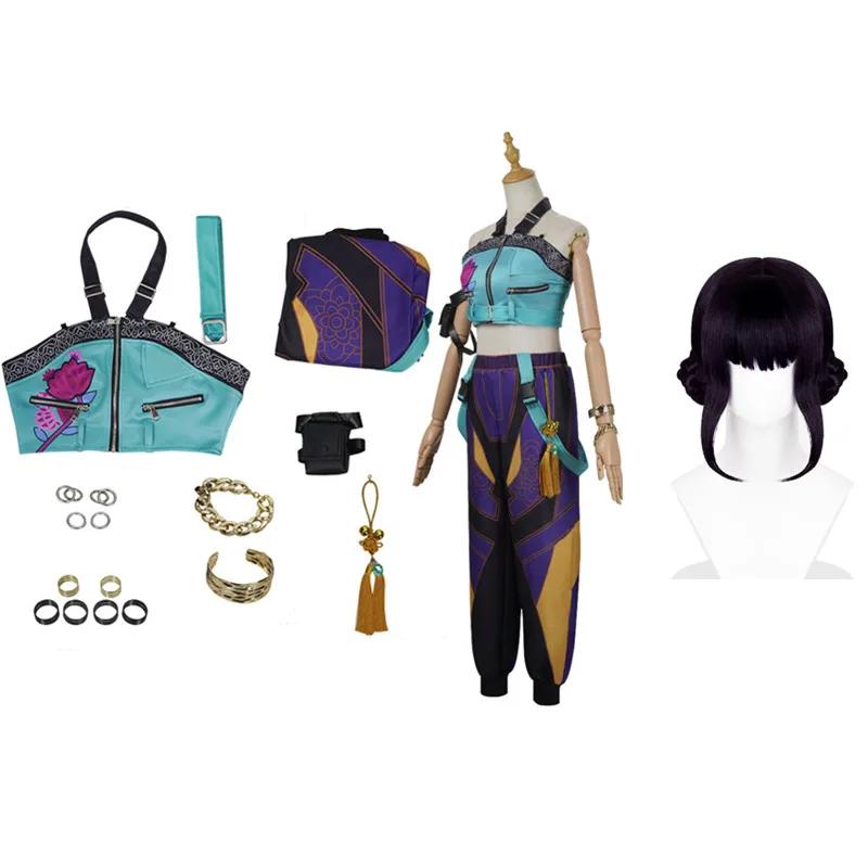 Anime Kawaii K-pop Demon Hunters Zoey Cosplay Costume With Wig Outfit For Adult