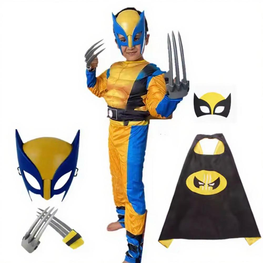 5Pcs Anime Kawaii Wolverine Cosplay Costume For Kids