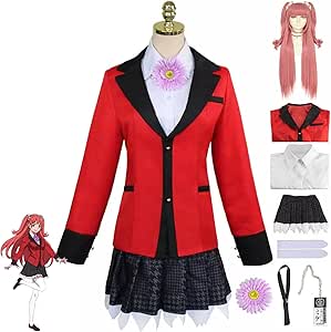 Anime Kawaii Kakegurui Yumemi Yumemite Cosplay Costume Uniform Suit With Wig Anime Kawaii Kakegurui Yumemi Yumemite Cosplay Costume Uniform Suit With Wig