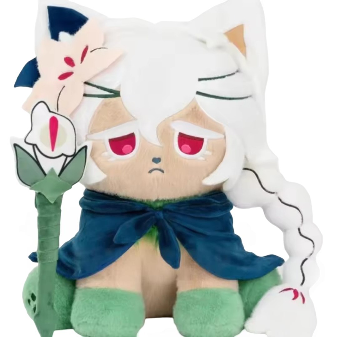 Anime Kawaii White Lily Meow Plush Toy