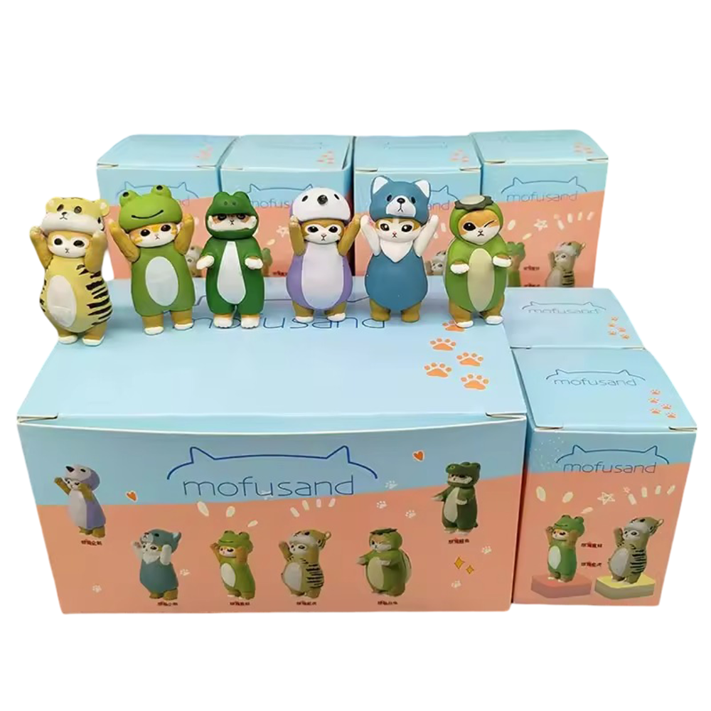 6Pcs/Set Kawaii Mofusand Character Action Figure Toy With Blind Box