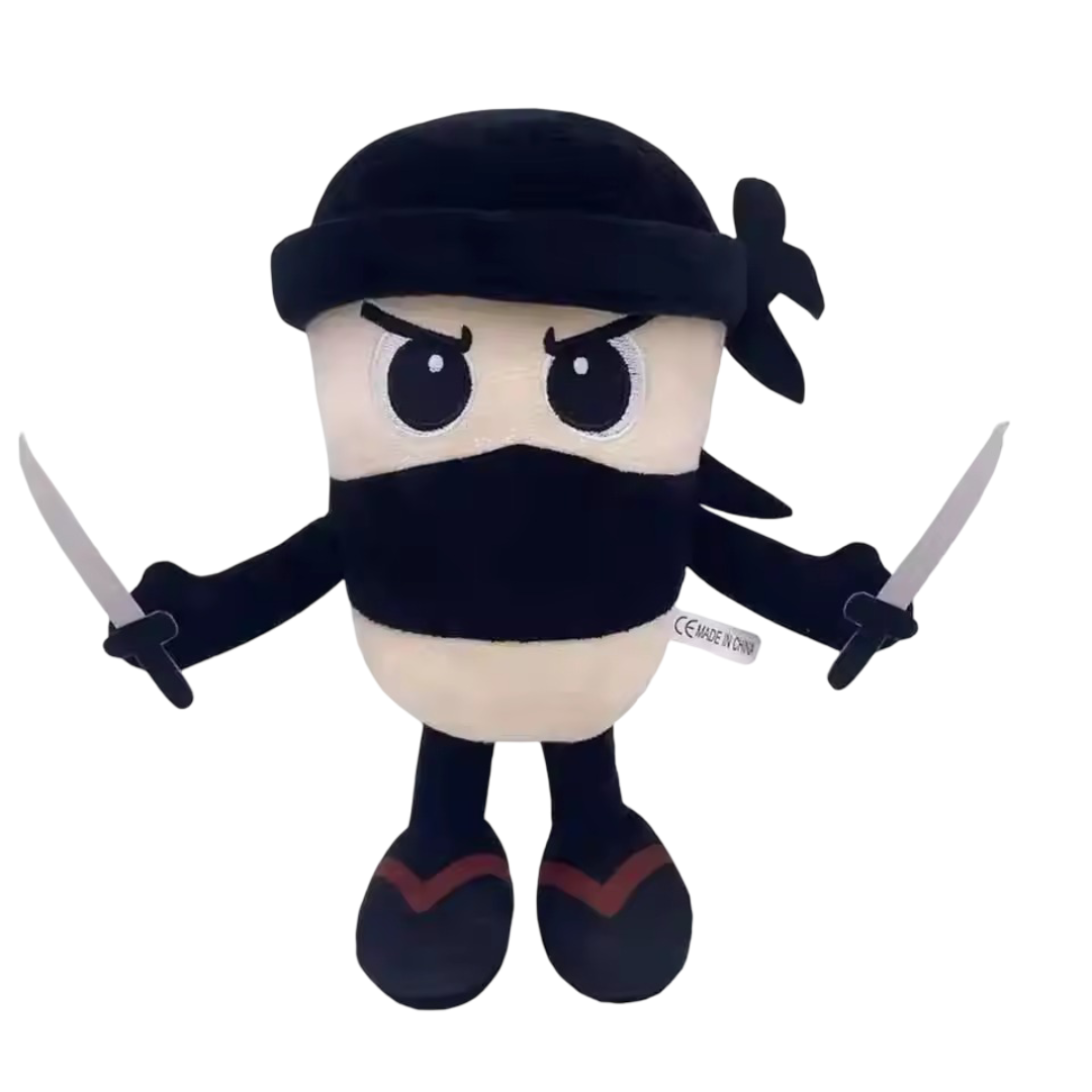 Italian Brainrot Kawaii Cappuccino Assassino Plush Toy