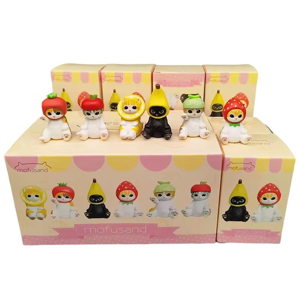 6Pcs Mofusand Character Kawaii Action Figure Toy With Blind Box