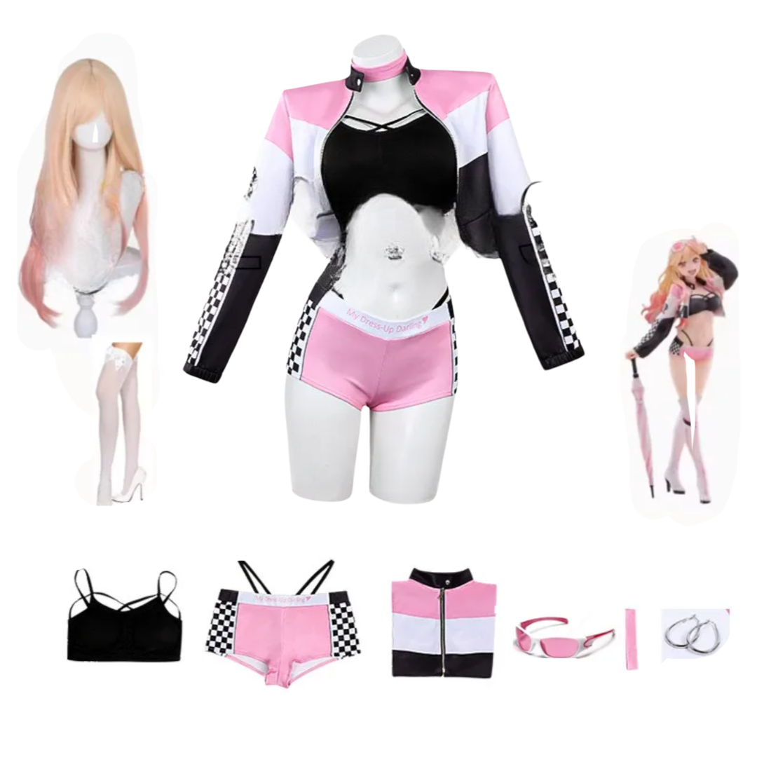Kawaii Anime My Dress-Up Darling Marin Kitagawa Cosplay Costume And Wig