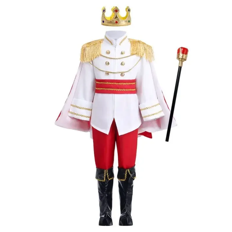 Kawaii 7 Pieces Boy King Cosplay Costume Red Outfit Kawaii 7 Pieces Boy King Cosplay Costume Red Outfit