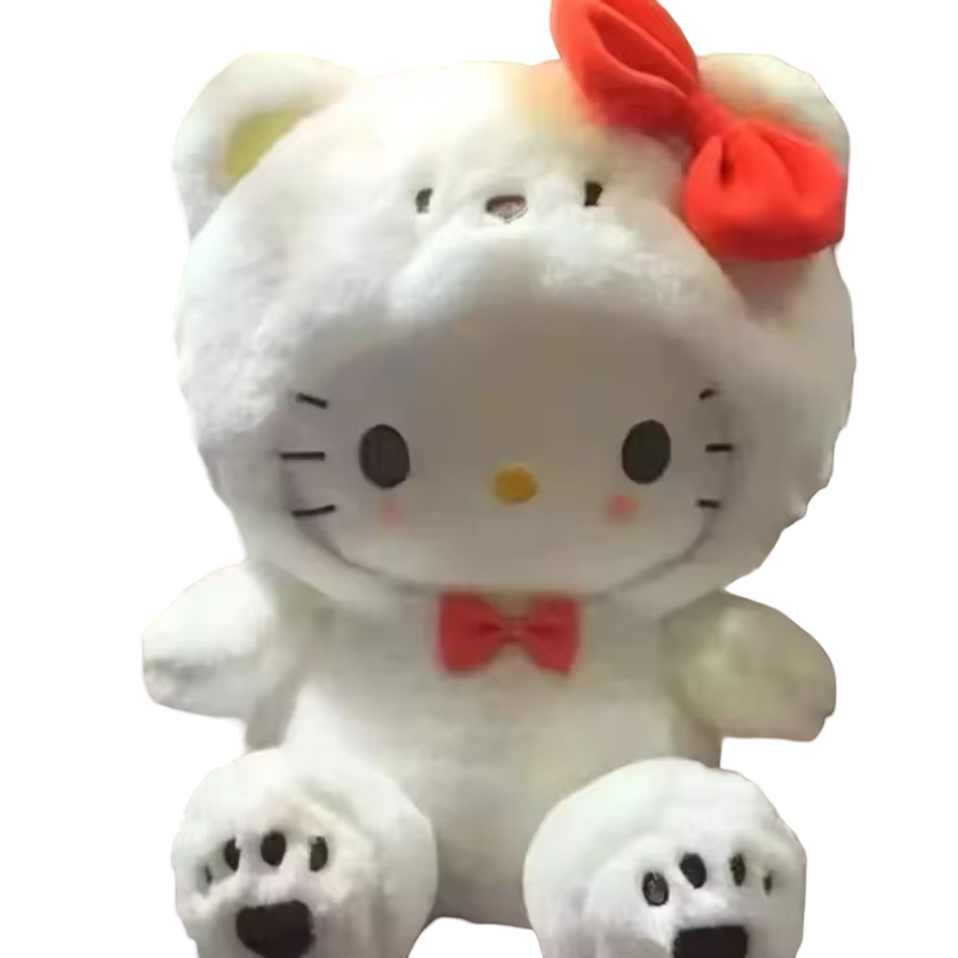Anime Kawaii Sanrio Hello Kitty Polar Bear Covered Plush Toy