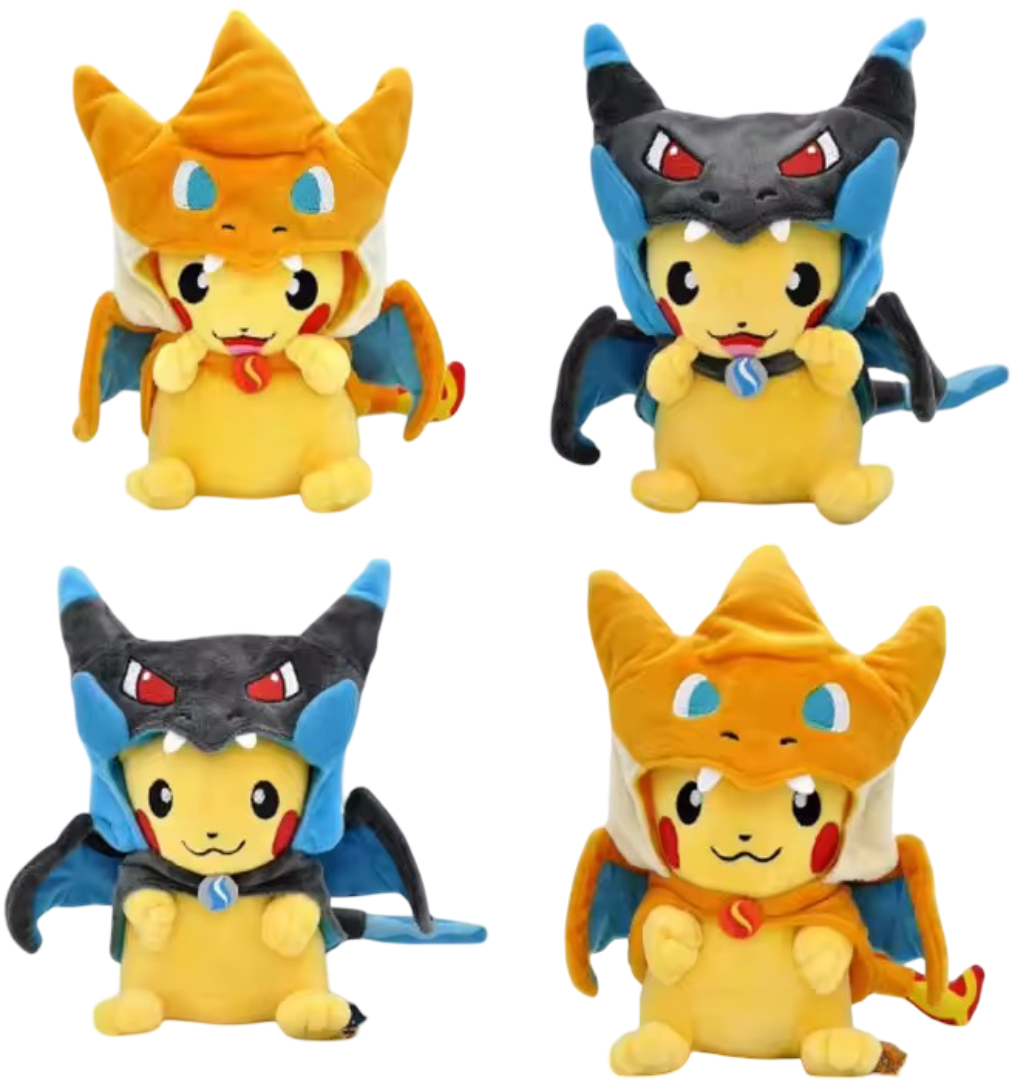 4Pcs Cartoon Kawaii Pokemon Pikachu Plush Toy