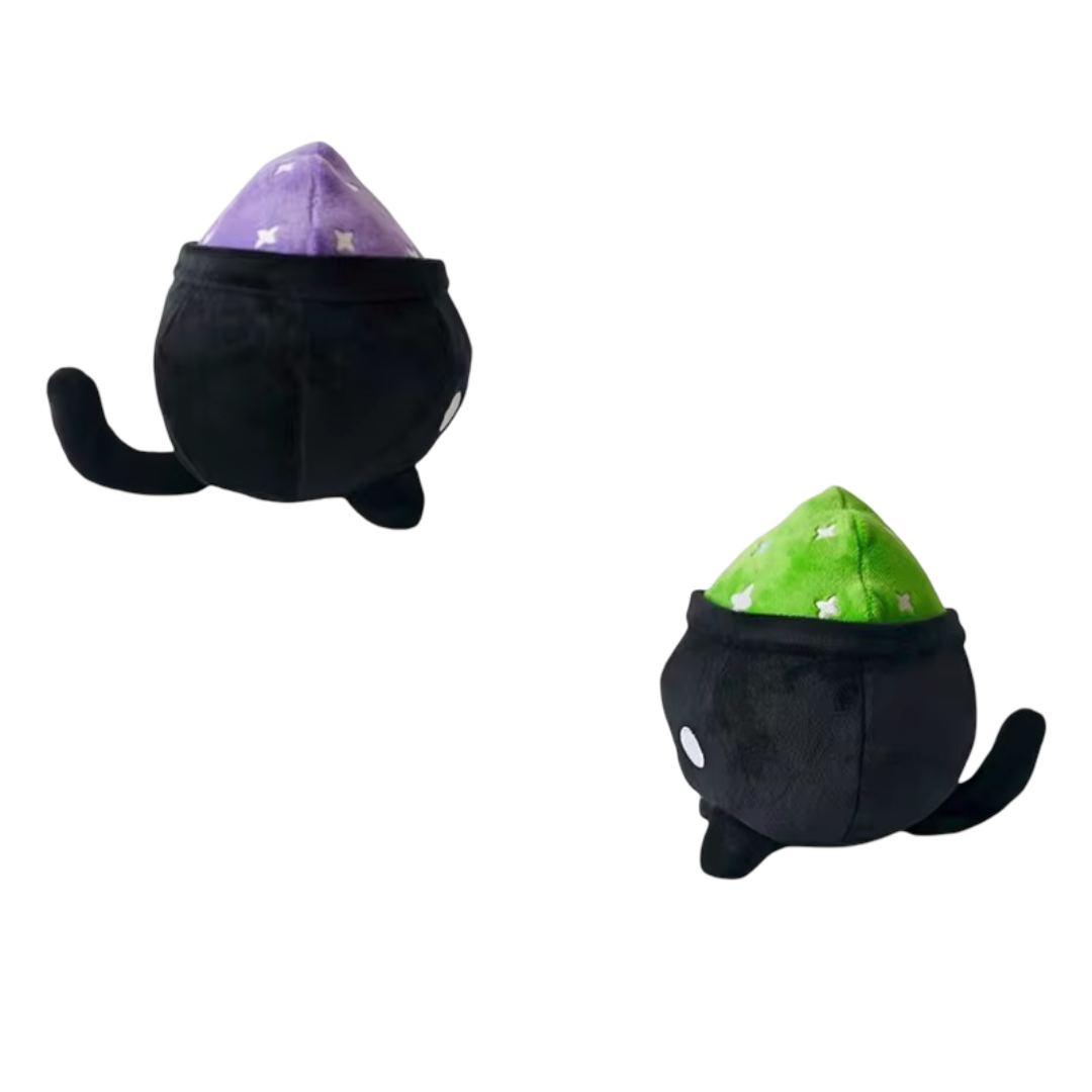 2Pcs Kawaii Cartoon Mini Cauldron Cat Plush Toy 2Pcs Kawaii Cartoon Mini Cauldron Cat Plush Toy