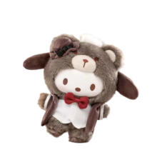 Kawaii Cartoon TOP TOY x Sanrio Characters Afternoon Tea series Pochacco Covered Bear Toy Kawaii Cartoon TOP TOY x Sanrio Characters Afternoon Tea series Pochacco Covered Bear Toy