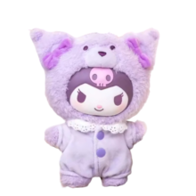 Cartoon Kawaii Top Toy Sanrio Velvet Plush Latte Baby Series Kuromi Covered Bear Toy Cartoon Kawaii Top Toy Sanrio Velvet Plush Latte Baby Series Kuromi Covered Bear Toy