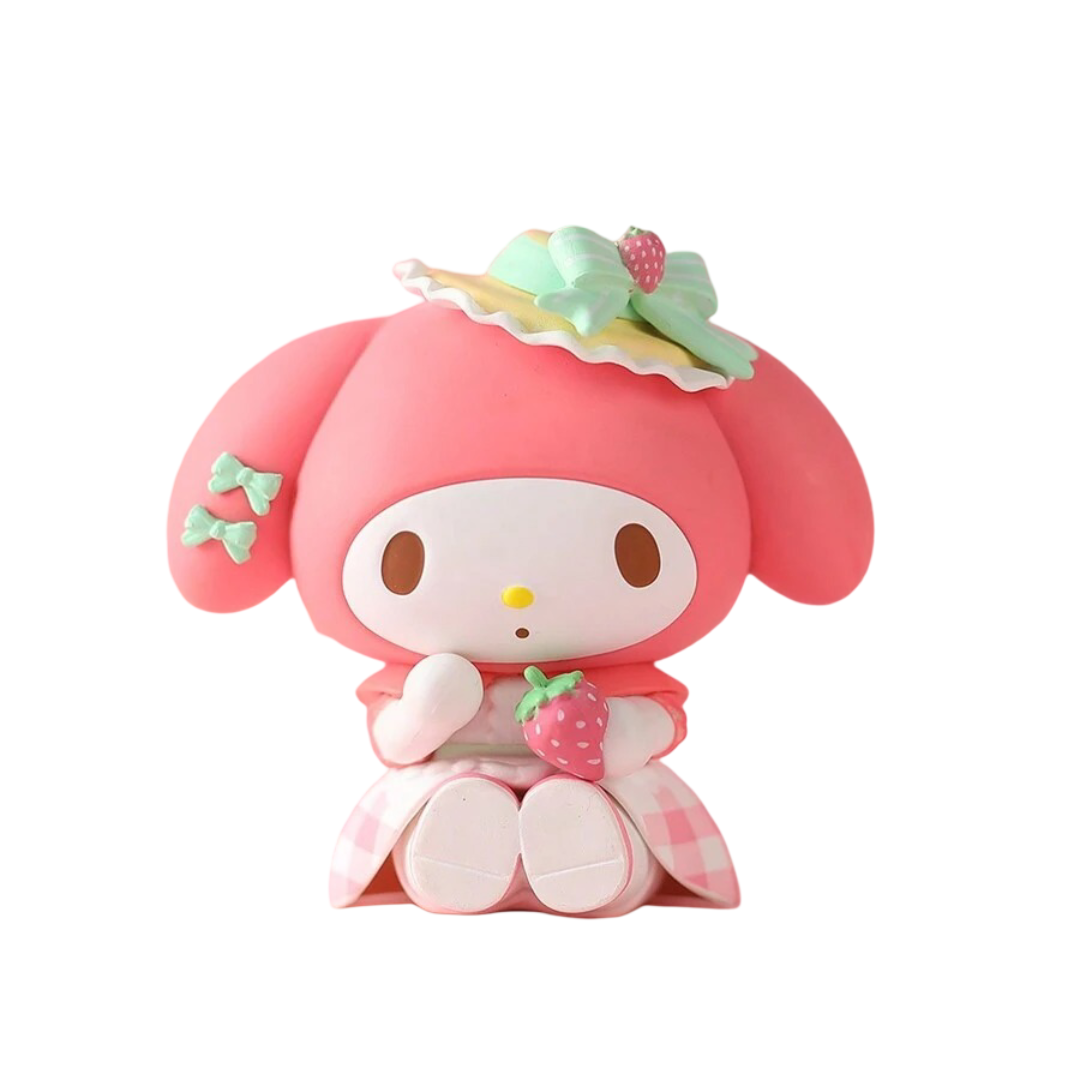 Kawaii Sanrio My Melody Tea Party Series Picnic Strawberry Action Figure Toy