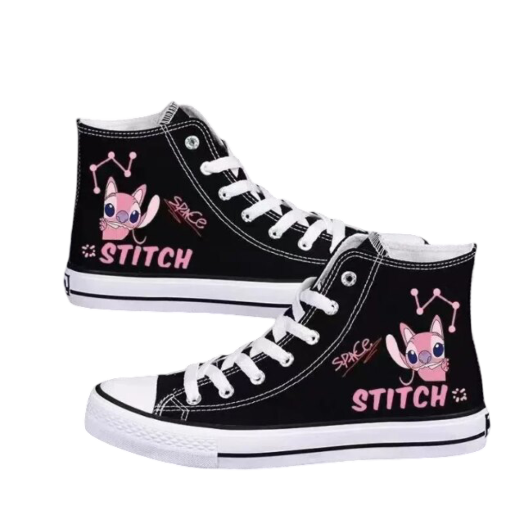 Kawaii Lilo And Stitch Angel Canvas Shoes