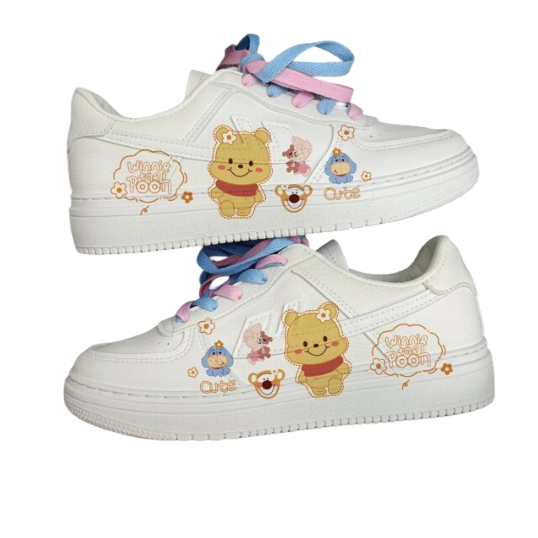 Cartoon Kawaii Winnie The Pooh Canvas Shoes