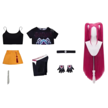 Kawaii Anime KPop Demon Hunters Mira Costume Wig Suit Kawaii Anime KPop Demon Hunters Mira Costume Wig Suit