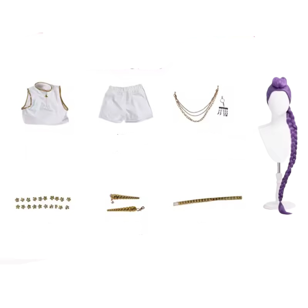 Anime Kawaii KPop Demon Hunters Rumi Cosplay Costume With Wig Outfit