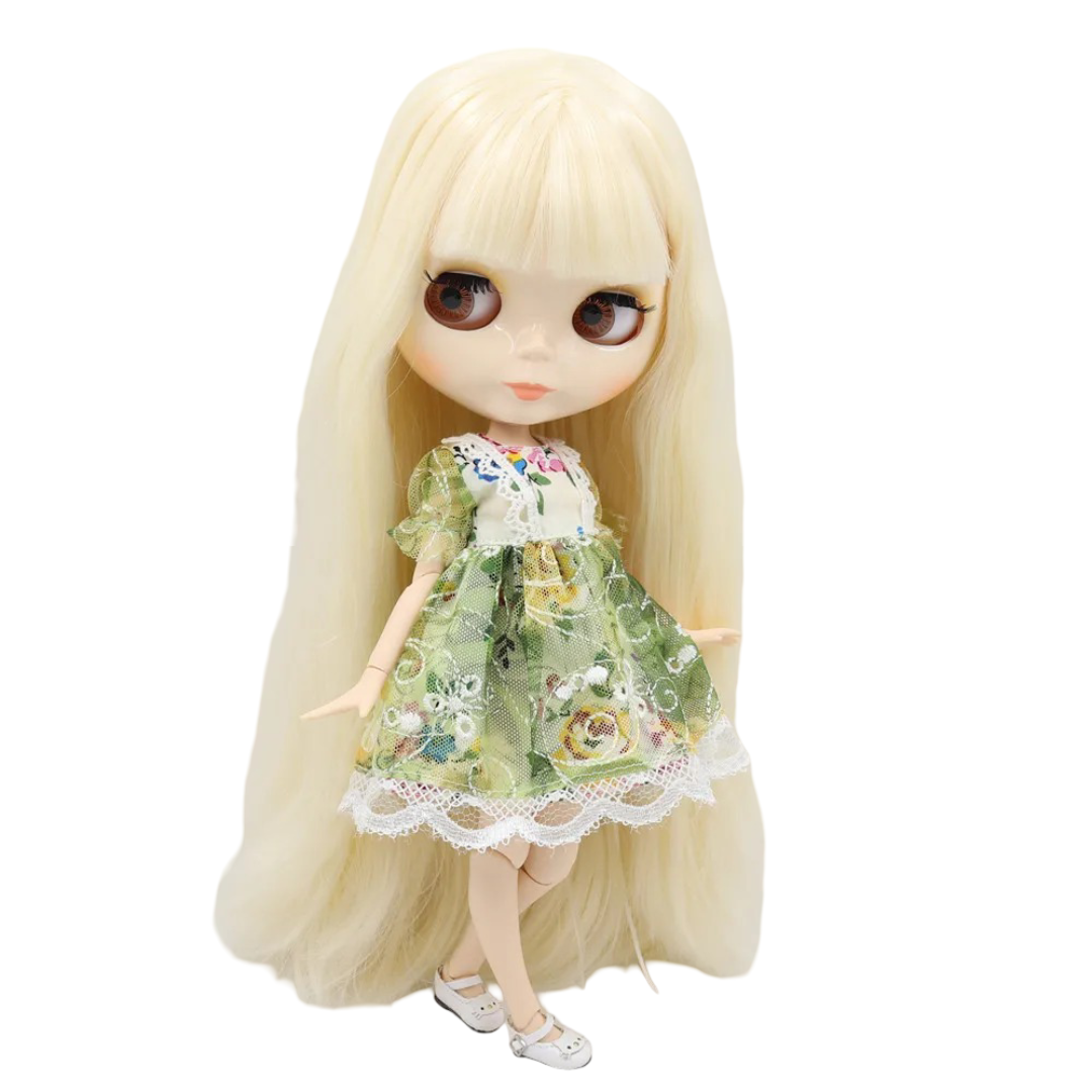 Kawaii ICY DBS Blythe White Skin Glossy Face Toy