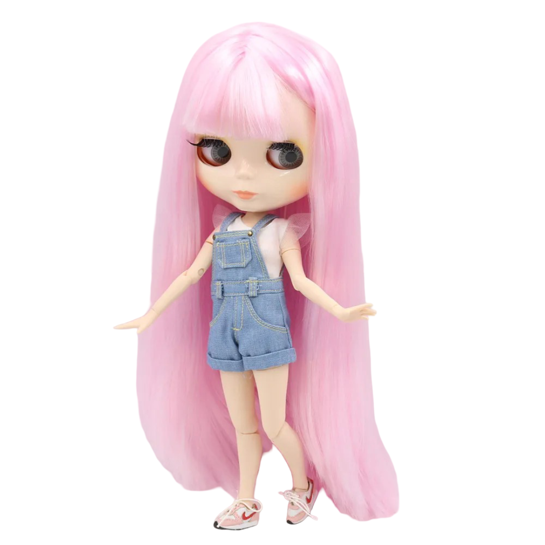 Kawaii ICY DBS Blythe White Skin Glossy Face Toy