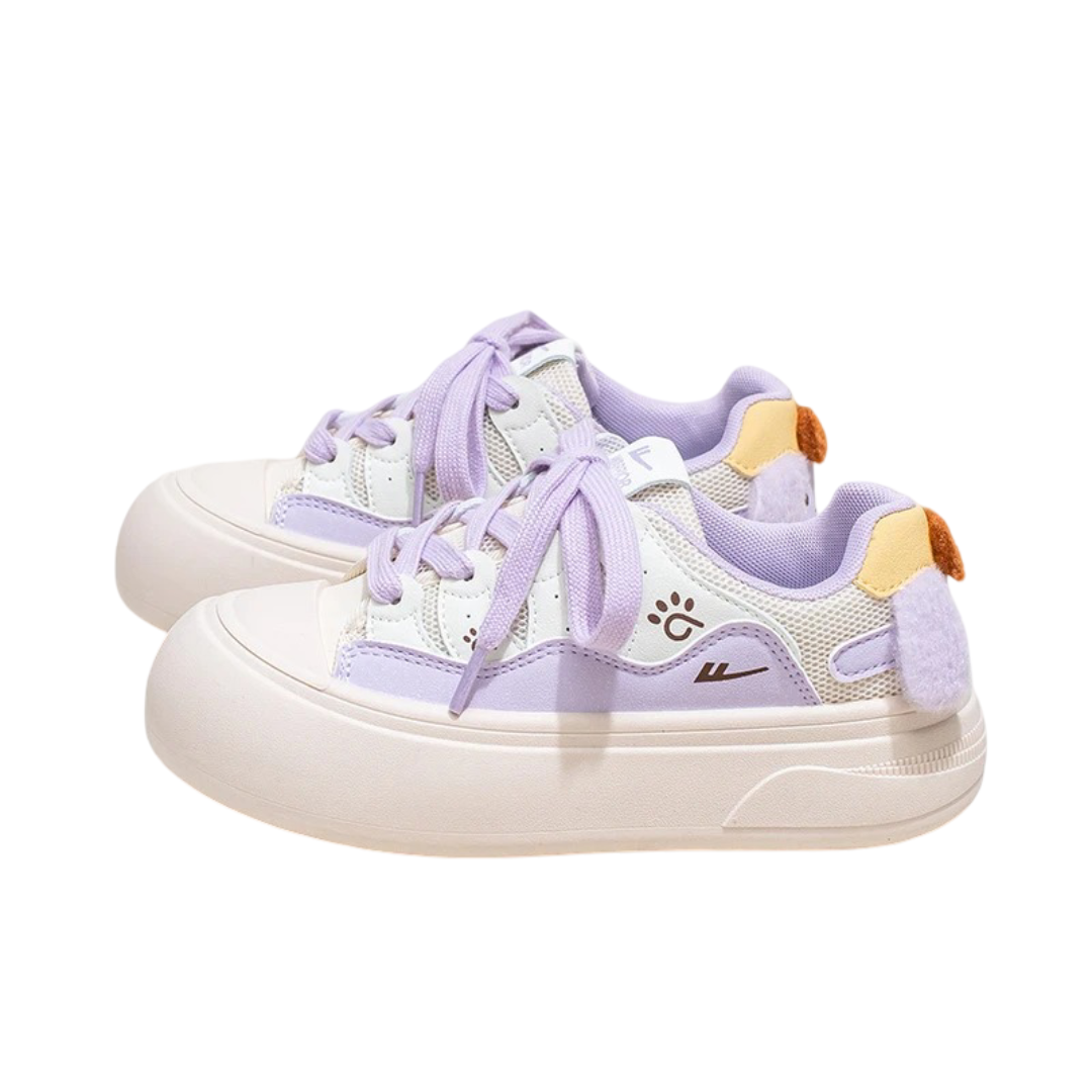 Kawaii Dog Paw Print Casual Shoes