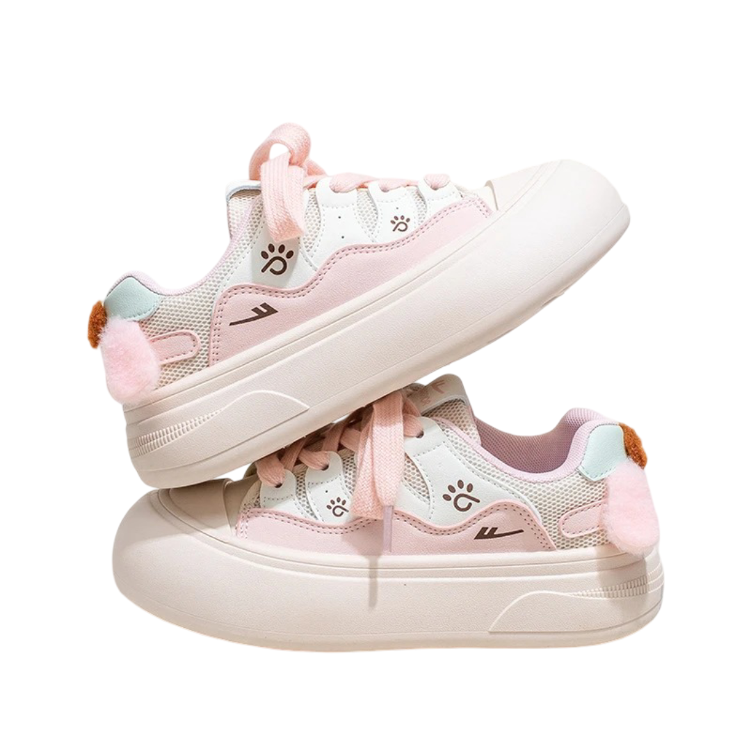 Kawaii Dog Paw Print Casual Shoes
