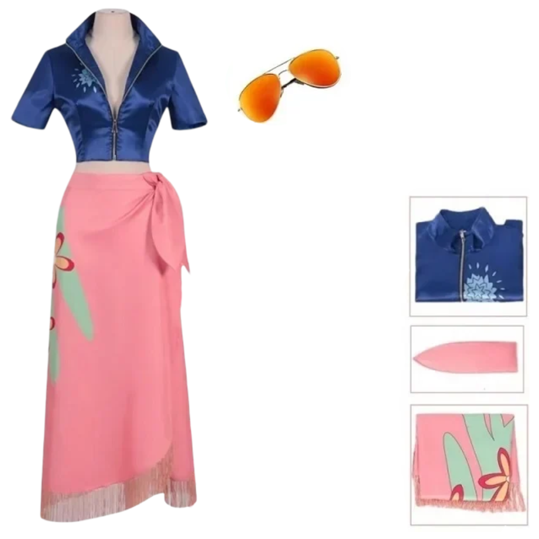 Kawaii Anime One Piece Nico Robin Cosplay Costume Set