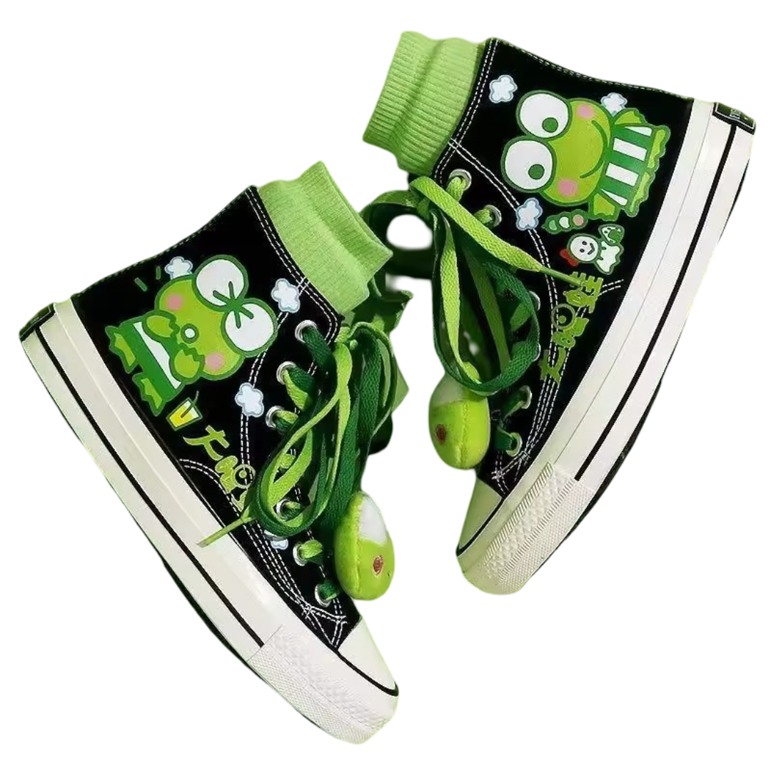Kawaii Anime Sanrio Keroppi Canvas Shoes Kawaii Anime Sanrio Keroppi Canvas Shoes