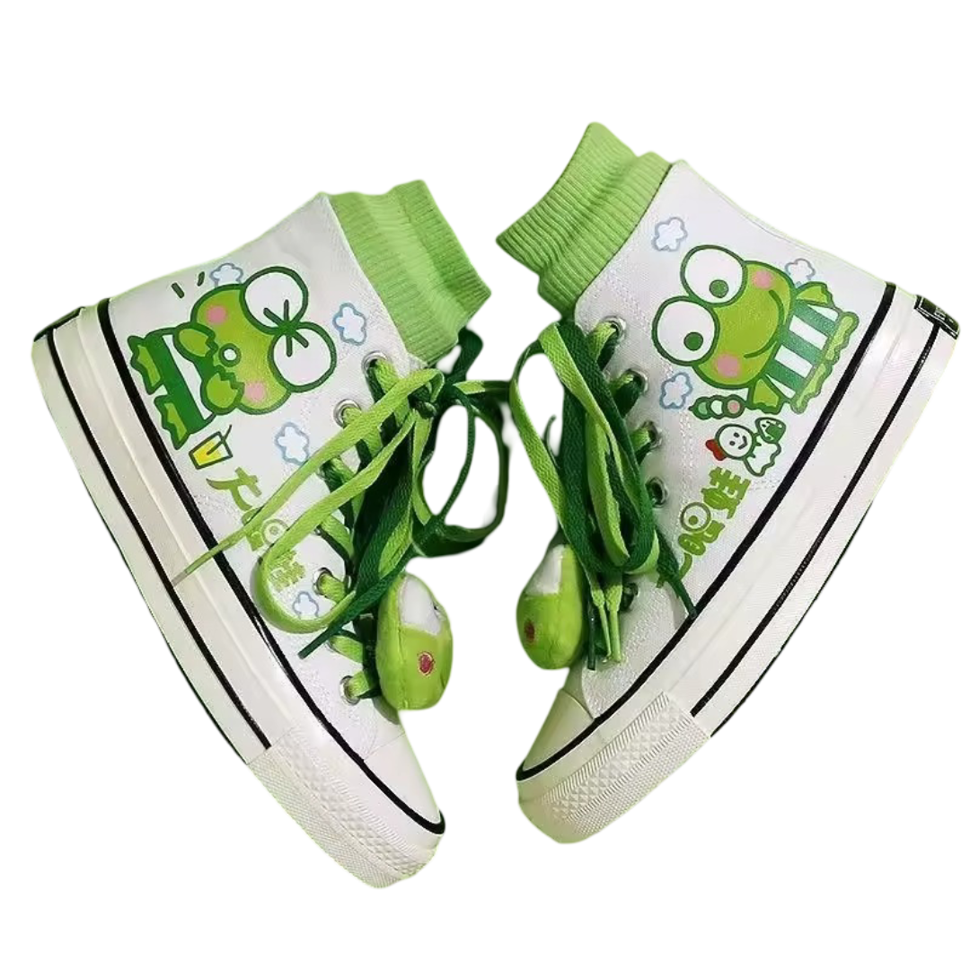 Kawaii Anime Sanrio Keroppi Canvas Shoes Kawaii Anime Sanrio Keroppi Canvas Shoes