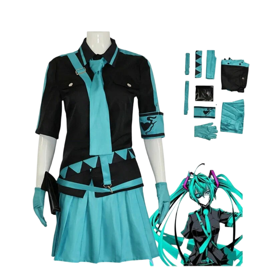 Kawaii Anime Hatsune Miku Cosplay Costume Set