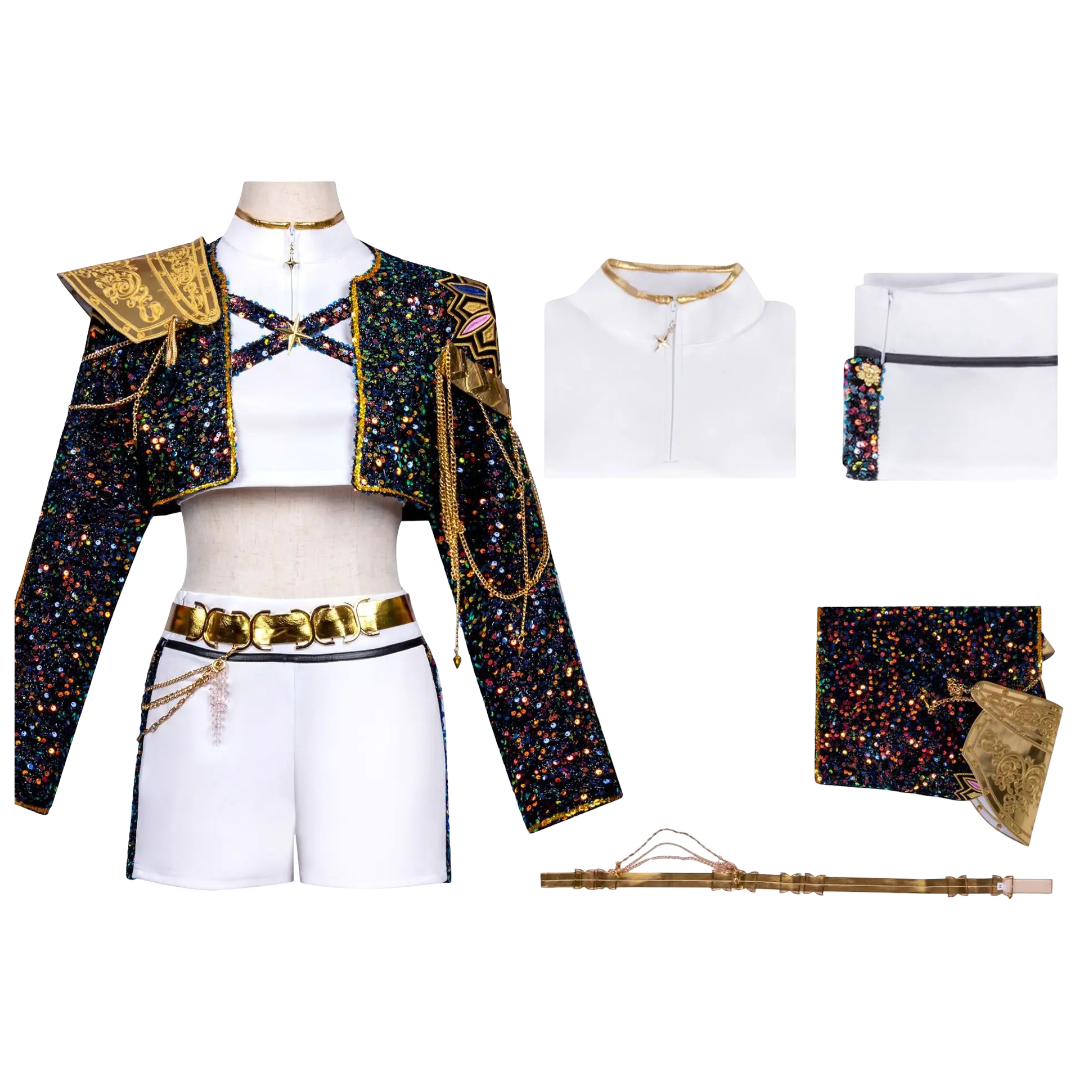 Kawaii Anime KPop Demon Hunters Rumi Cosplay Costume Set