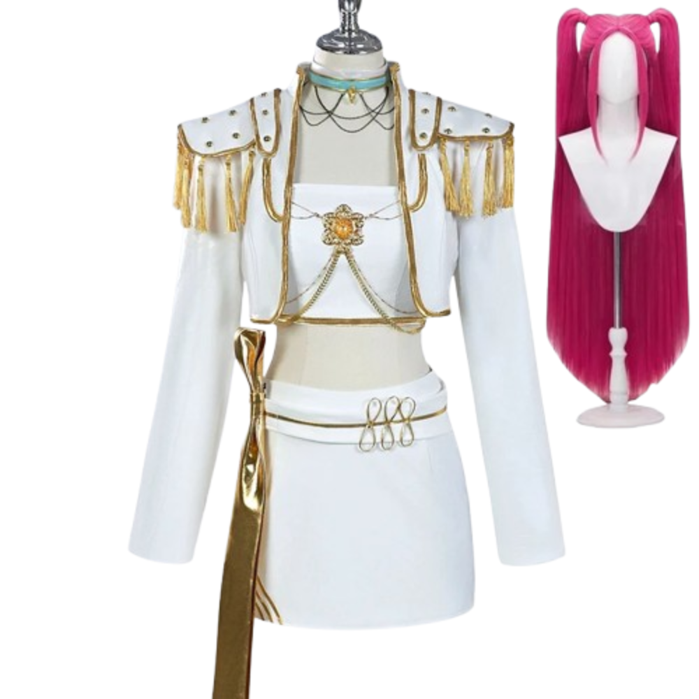 Kawaii Anime KPop Demon Hunters Mira Cosplay Costume Suit With Wig