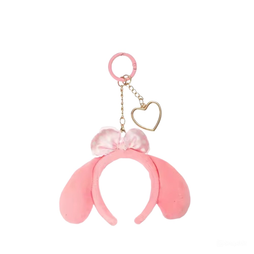Cartoon Kawaii Sanrio My Melody Headband Plush Keychain