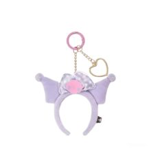 Cartoon Kawaii Sanrio Kuromi Headband Plush Keychain Cartoon Kawaii Sanrio Kuromi Headband Plush Keychain