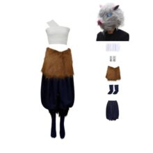 Anime Demon Slayer Hashibira Inosuke Kawaii Cosplay Costume With Mask Anime Demon Slayer Hashibira Inosuke Kawaii Cosplay Costume With Mask