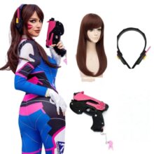 5Pcs Kawaii D.Va Cosplay Costume Set 5Pcs Kawaii D.Va Cosplay Costume Set