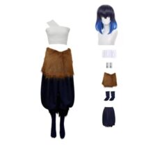 Anime Demon Slayer Hashibira Inosuke Kawaii Cosplay Costume With Wig Anime Demon Slayer Hashibira Inosuke Kawaii Cosplay Costume With Wig