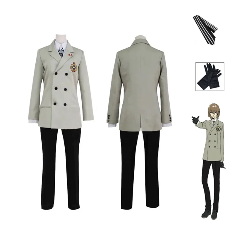 5Pcs Anime Kawaii Goro Akechi Cosplay Costume Set 5Pcs Anime Kawaii Goro Akechi Cosplay Costume Set