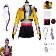 Anime Kawaii Kpop Demon Hunters Rumi Cosplay Costume With Wig Anime Kawaii Kpop Demon Hunters Rumi Cosplay Costume With Wig