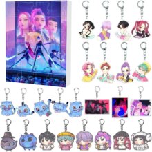 24Pcs Kawaii Christmas Advent Calendar Kpop Demon Hunters Acrylic Keychain 24Pcs Kawaii Christmas Advent Calendar Kpop Demon Hunters Acrylic Keychain