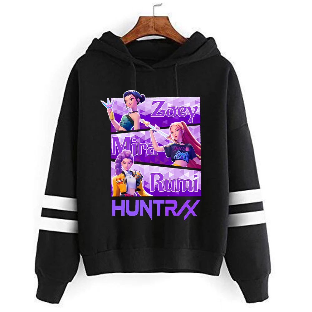  Anime KPop Demon Hunters Kawaii Character Long Sleeve Polyester Sweatshirt
