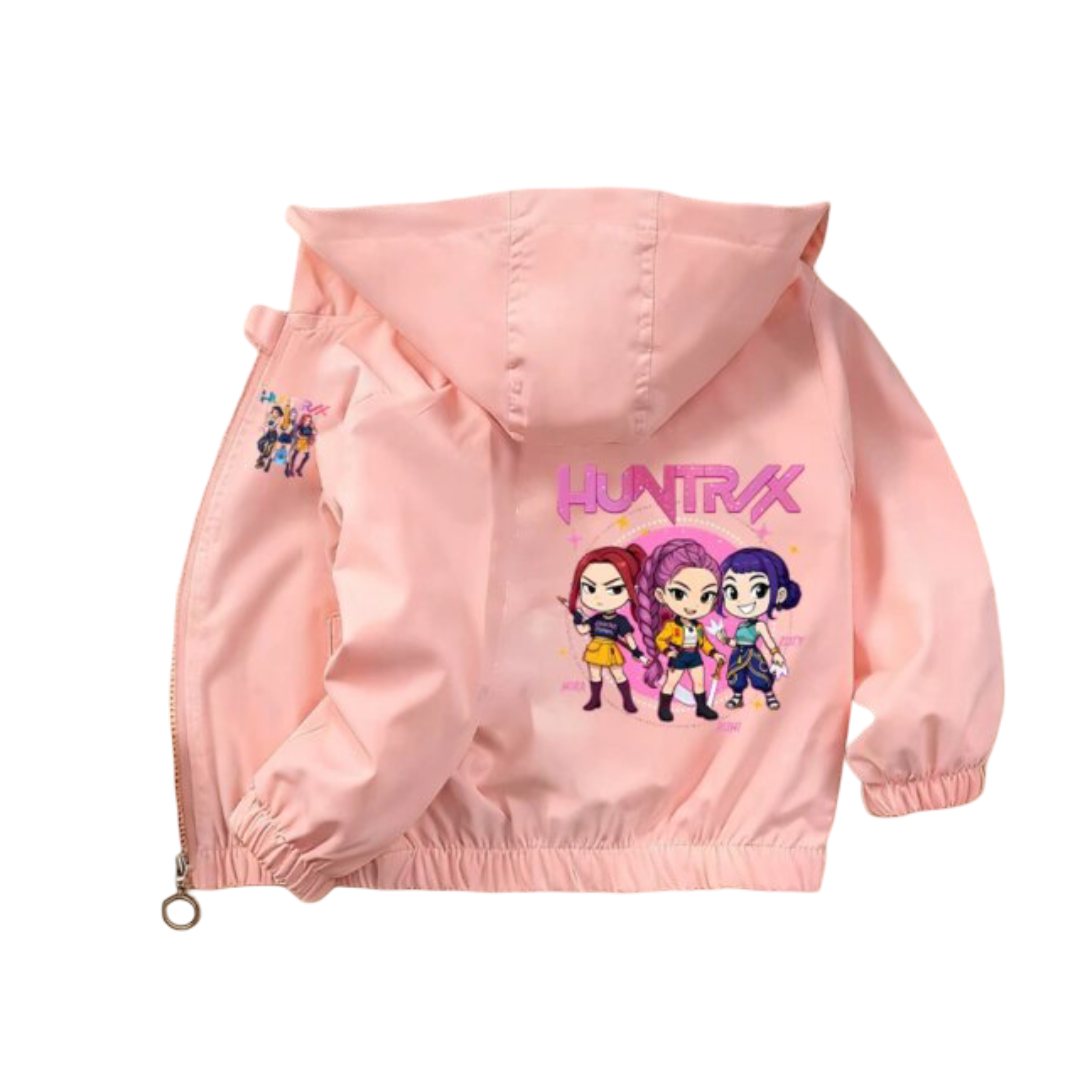 Kawaii Anime KPop Demon Hunters Polyester Print Jacket