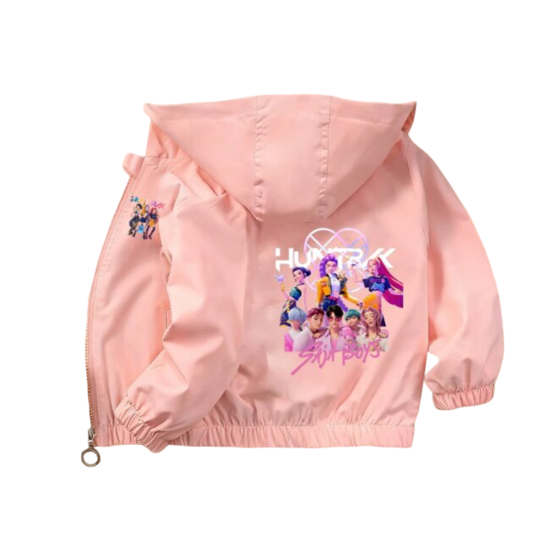 Anime Kawaii KPop Demon Hunters Polyester Print Jacket