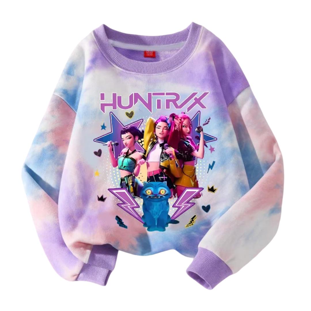 Kawaii KPop Demon Hunters Round-neck Sweatshirt
