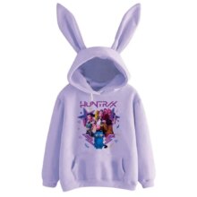 Kawaii Anime Halloween KPop Demon Hunters Character Polyester Rabbit Ears Hoodies Kawaii Anime Halloween KPop Demon Hunters Character Polyester Rabbit Ears Hoodies