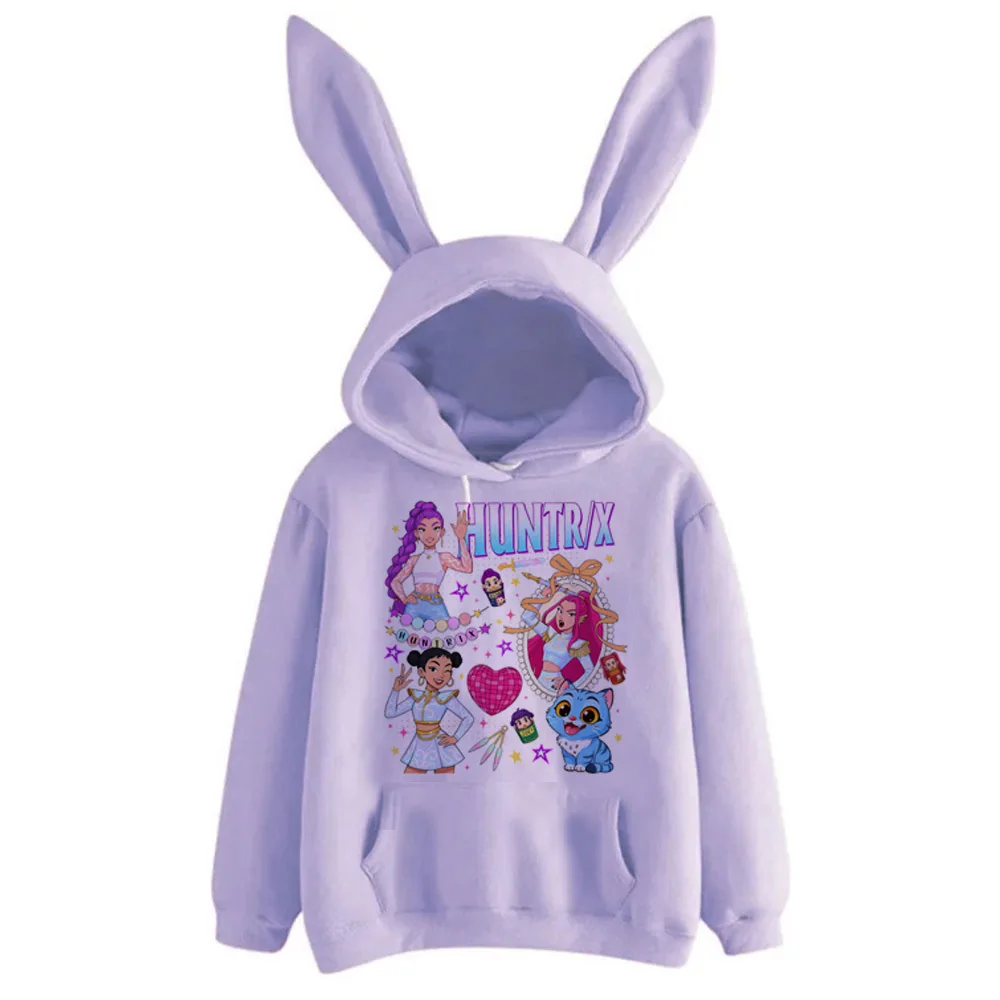 Anime Kawaii Halloween KPop Demon Hunters Character Rabbit Ears Hoodies Anime Kawaii Halloween KPop Demon Hunters Character Rabbit Ears Hoodies