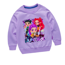 KPop Demon Hunters Kawaii Printed Polyester Sweatshirt KPop Demon Hunters Kawaii Printed Polyester Sweatshirt