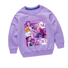 Kawaii KPop Demon Hunters HUNTR/X Printed Polyester Sweatshirt Kawaii KPop Demon Hunters HUNTR/X Printed Polyester Sweatshirt