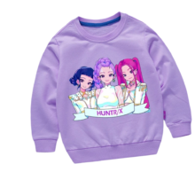 KPop Demon Hunters Printed Polyester Kawaii Sweatshirt KPop Demon Hunters Printed Polyester Kawaii Sweatshirt