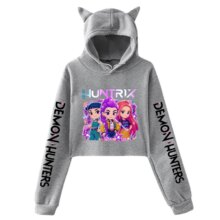 New KPop Demon Hunters Cat Ears Cropped Hoodie Long Sleeve Cartoon Mira Rumi Zoey Printing Sweatshirt Crop Top Women’s Hoodies New KPop Demon Hunters Cat Ears Cropped Hoodie Long Sleeve Cartoon Mira Rumi Zoey Printing Sweatshirt Crop Top Women's Hoodies